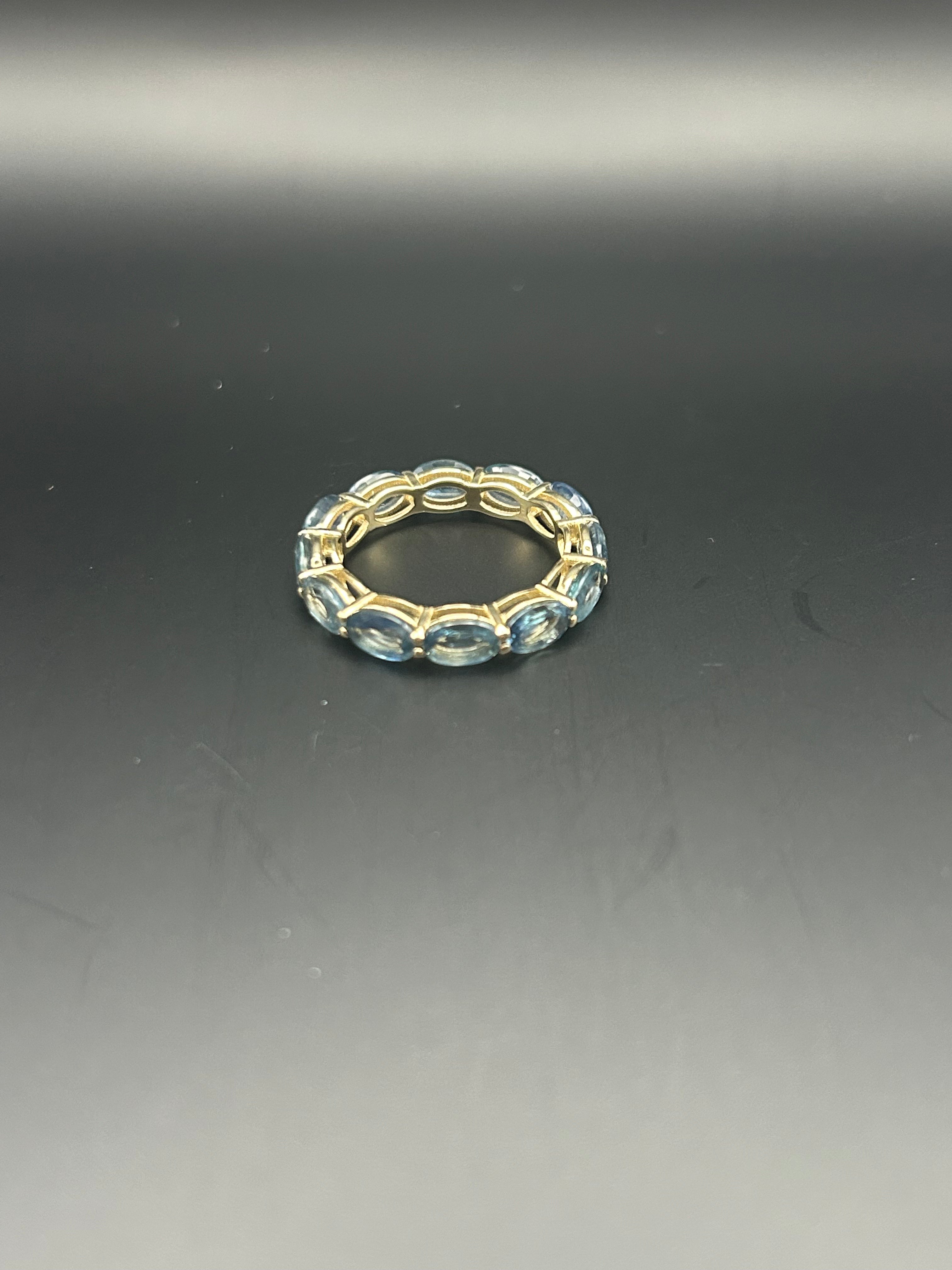 14K Sapphire Eternity Band