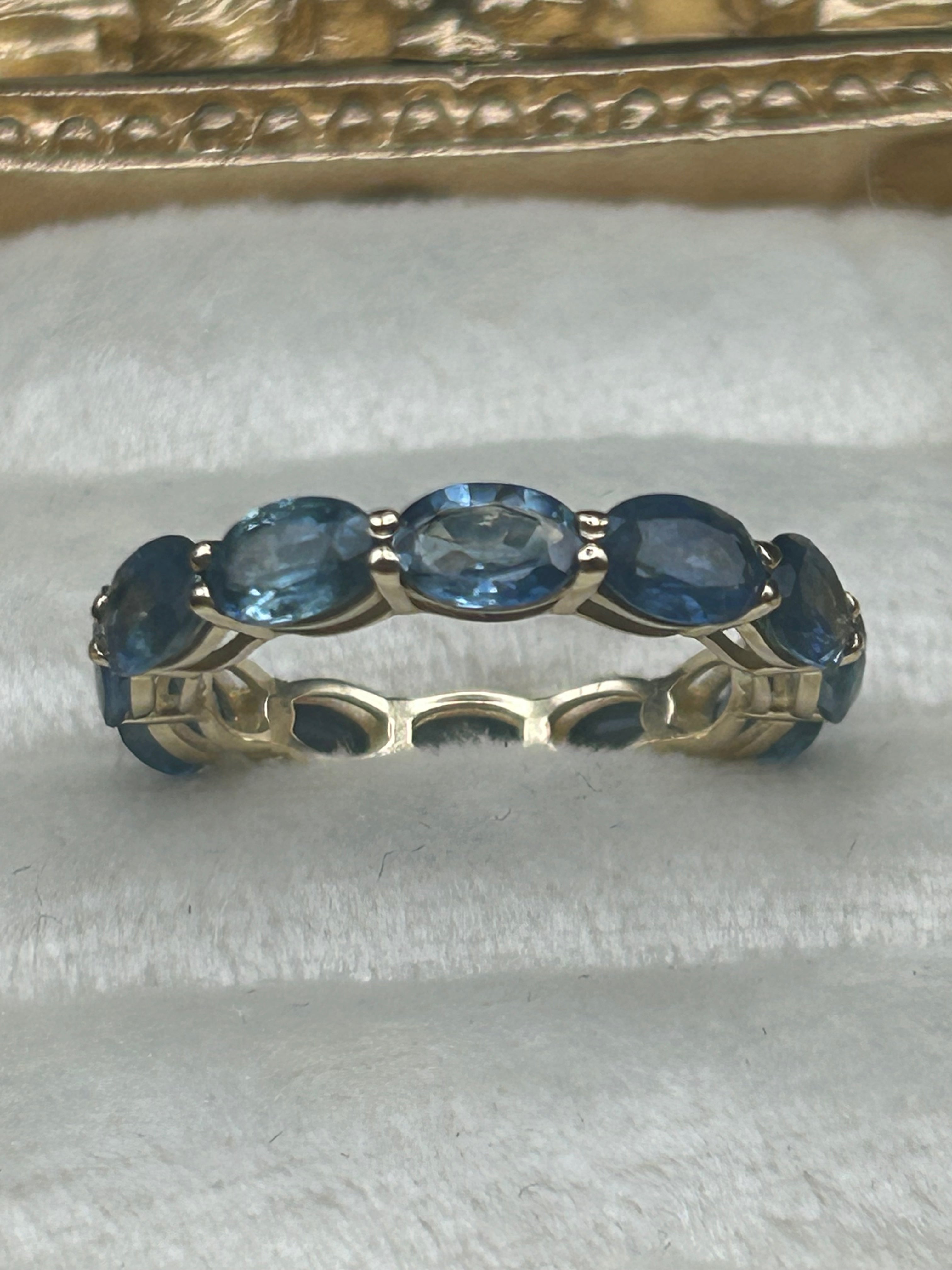 14K Sapphire Eternity Band