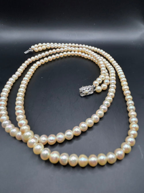 20" Double Strand Pearl Necklace